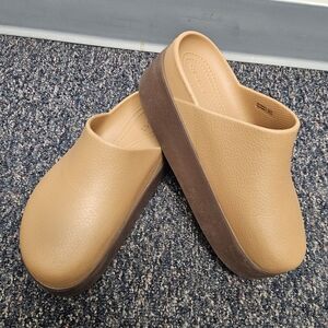 CROCS Tan and Brown Mules